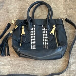 Aimee Kestenberg Black Leather Crossbody Purse crossbody handbag shoulder